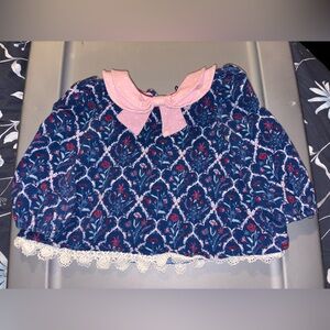 Matilda Jane Navy and Pink Patterned Top